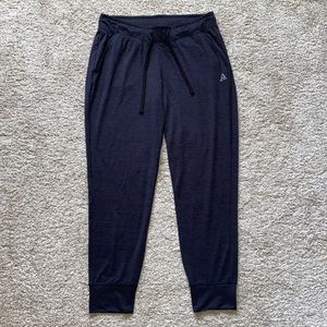 Reebok dark gray joggers with tie waist, size medium